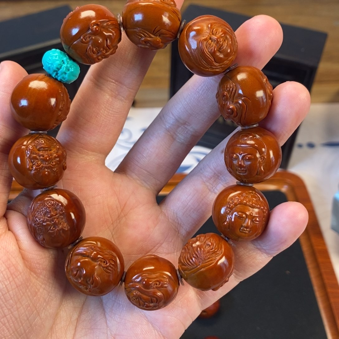 橄榄核手串-*周雪官
