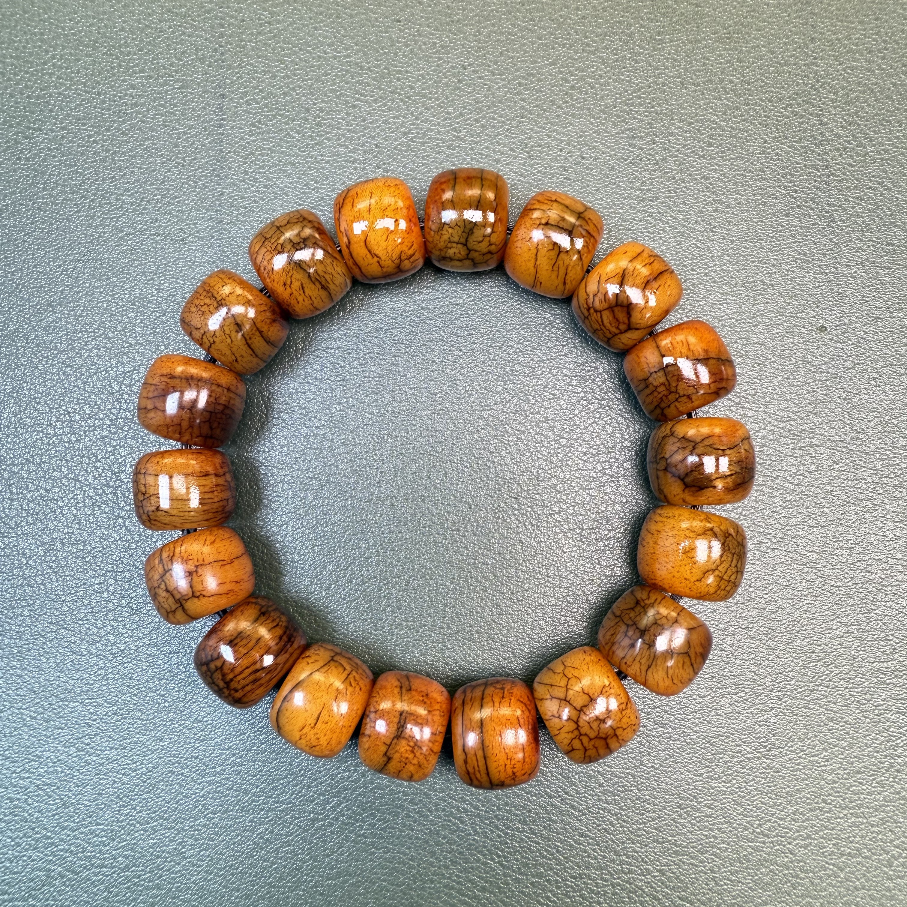 非金属珐琅手链 东北材质手串14×12