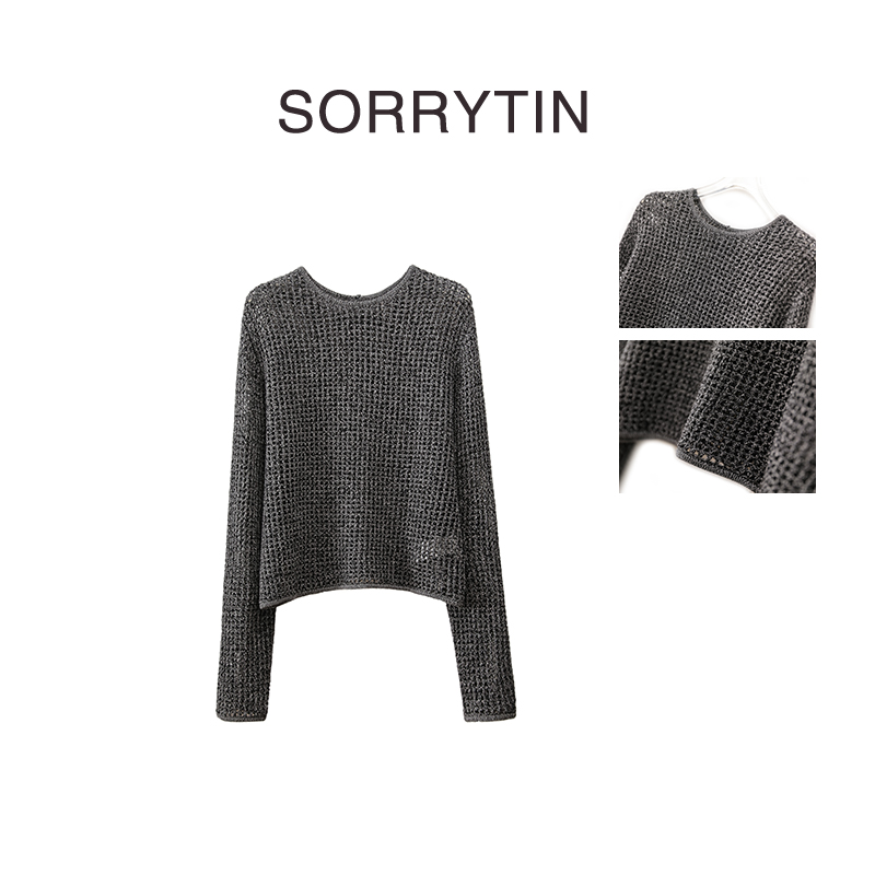 《捕梦》思家高品质 老钱品牌御用特种纱 前后两穿镂空棉羊毛针织衫
