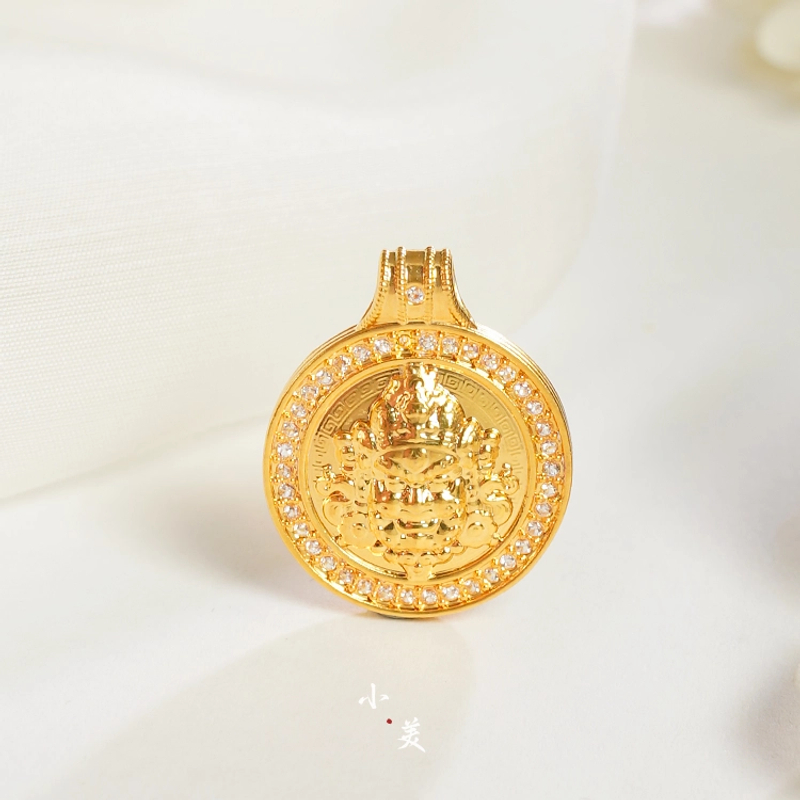 【合成/培育】18K金黄财财罗盘吊坠 G8820