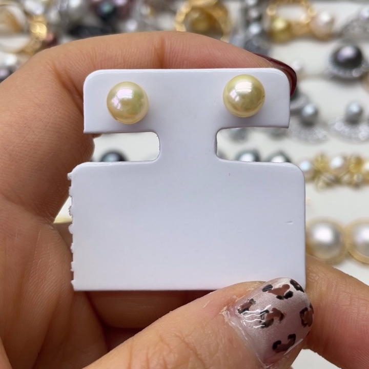 海水珍珠耳饰银S925镶嵌
