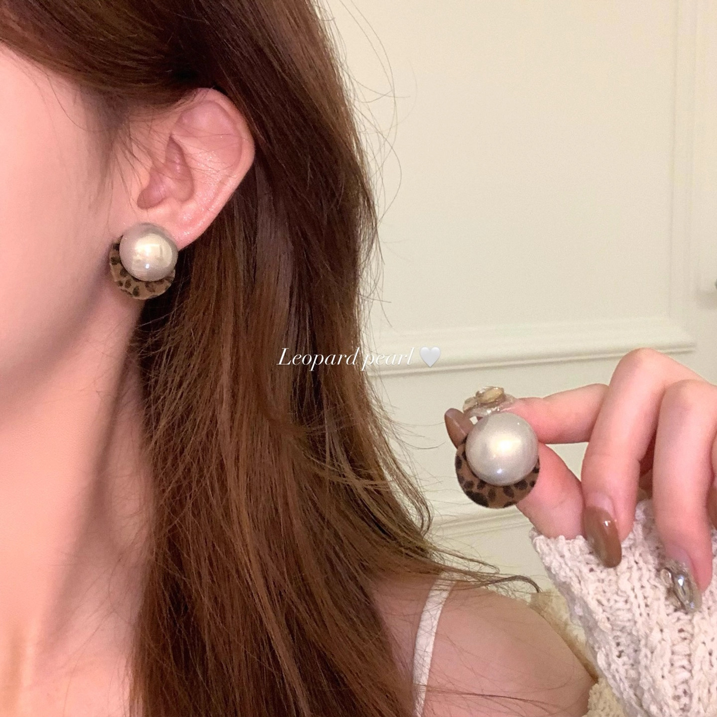 合金耳饰 秋冬新款植绒豹纹美拉德耳环气质时尚高级复古个性耳饰