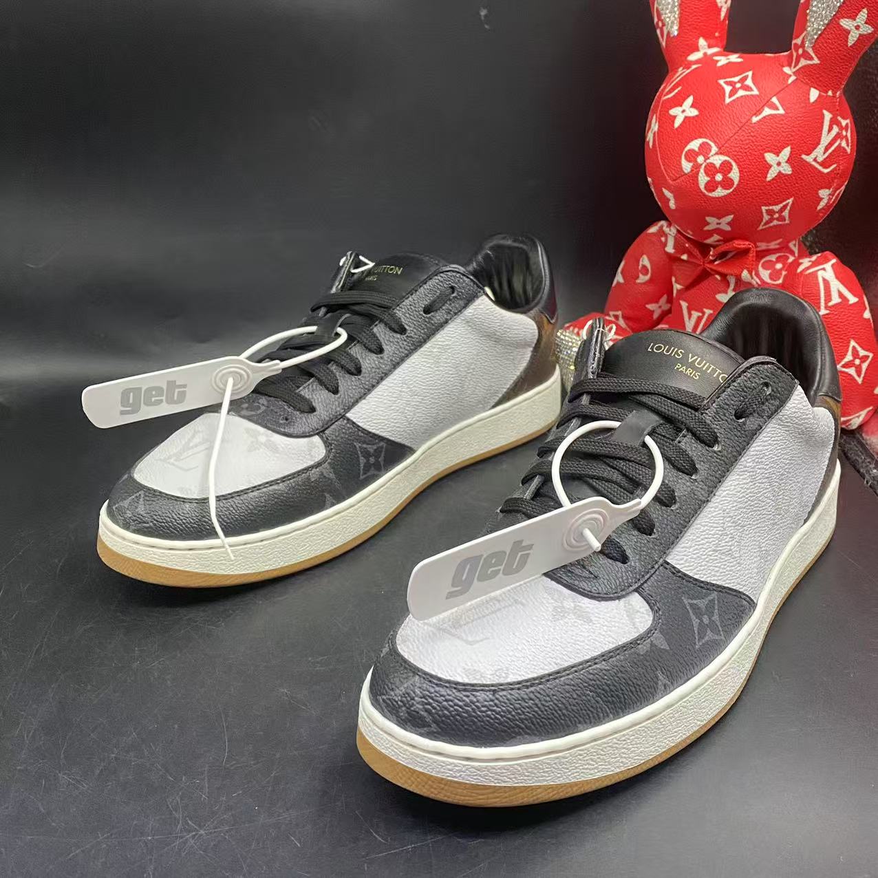【聚星优选】LouisVuitton/路易威登三色拼接老花板鞋41欧码ddm1694