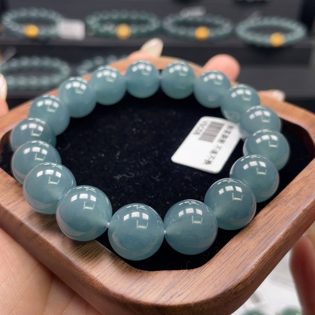 小***琴翡翠未镶嵌手串天然a货翡翠