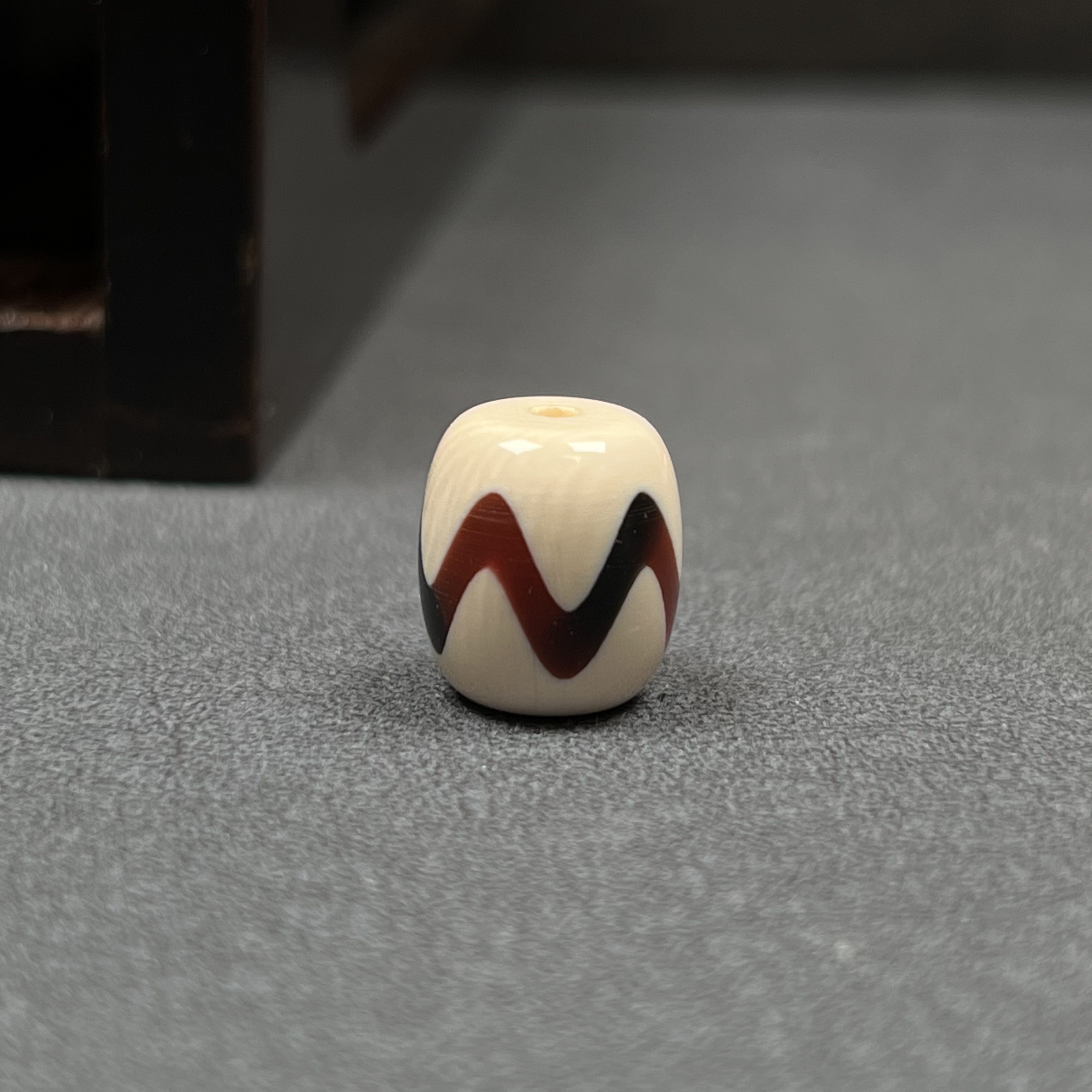 A235天然猛犸牙小虎牙珠12×13mm支持鉴定假一罚四