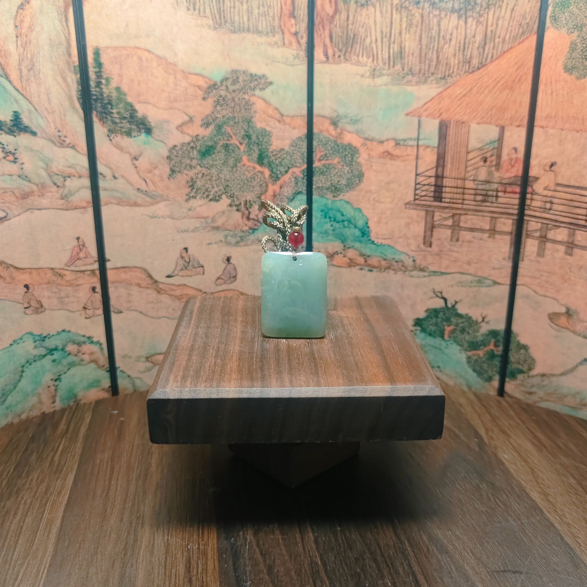 F和田玉无事牌吊坠1543