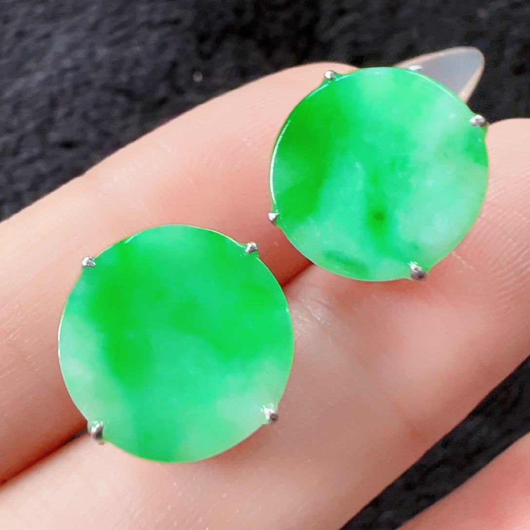 翡翠耳饰18K金镶嵌【福利款】签收后24小时鉴赏期