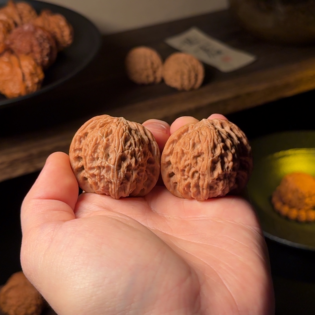 把件文玩核桃41mm磨盘 全品