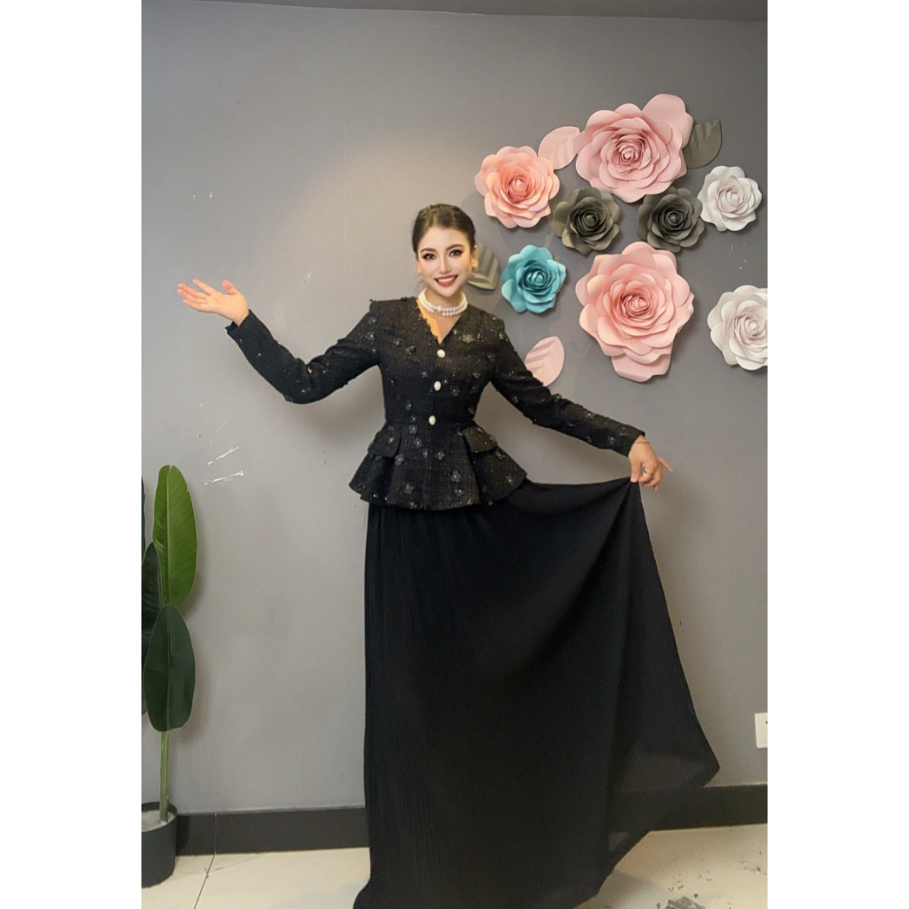 2091【包邮】名媛时尚气质两件套套装