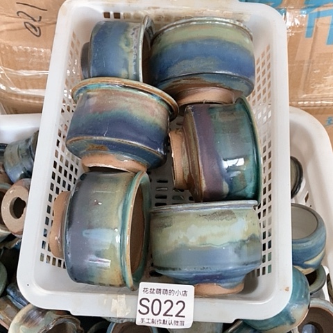 紫砂花盆022微瑕品口径7到8左右