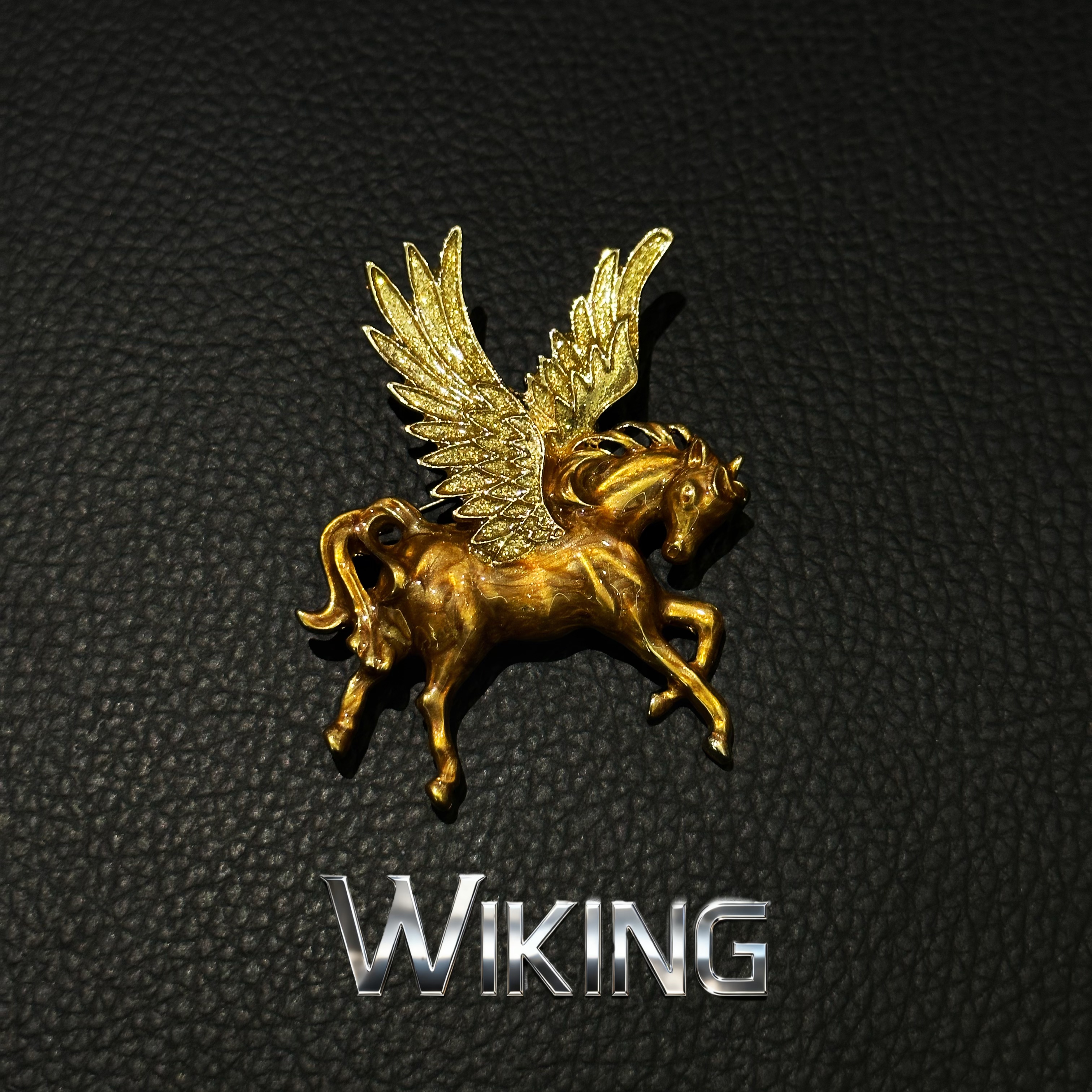 钛钢珐琅胸针 王大嘴原创 ”飞马“马年限定滴釉飞马胸针A602