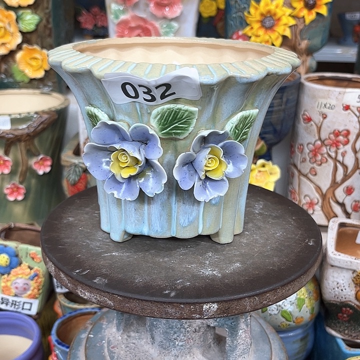 紫砂花盆粗陶材质多肉花盆