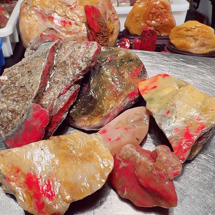 银***狐昌化石印石昌化鸡血石