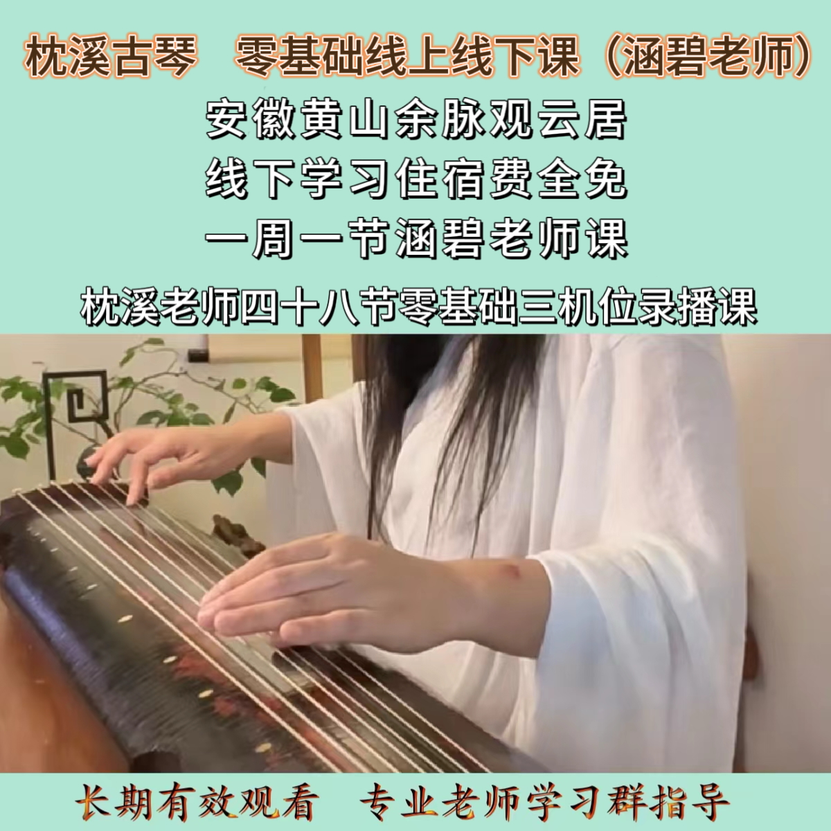 枕溪古琴 一年零基础 线上线下课 