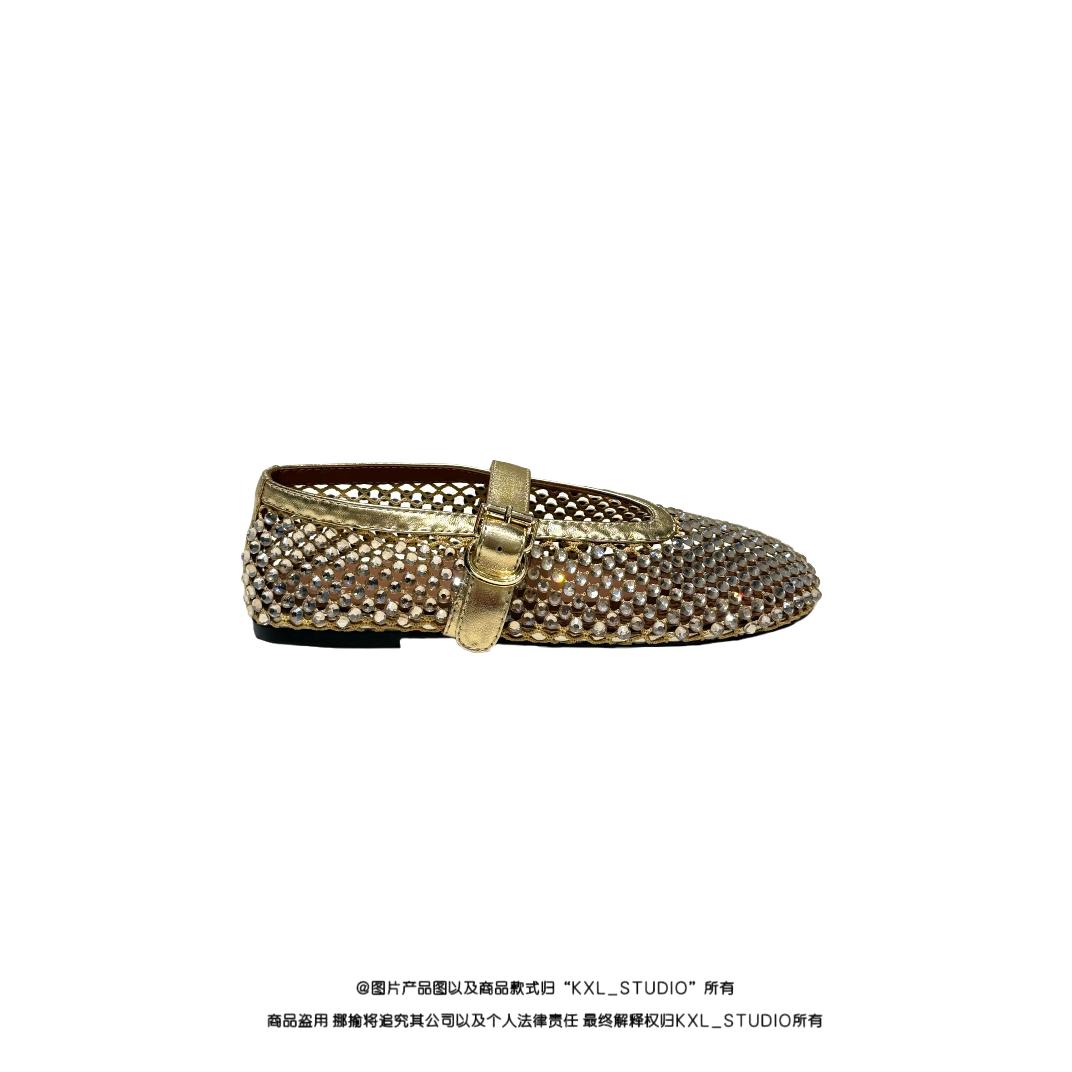 KXL-STUDIO｜渔网芭蕾·镂空满天星氛围感懒人鞋881-23