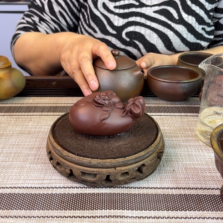 茶壶紫砂紫泥茶宠