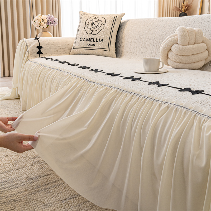 清奈沙发盖布法式沙发巾防尘防滑沙发套罩高克重全包防猫抓沙发垫