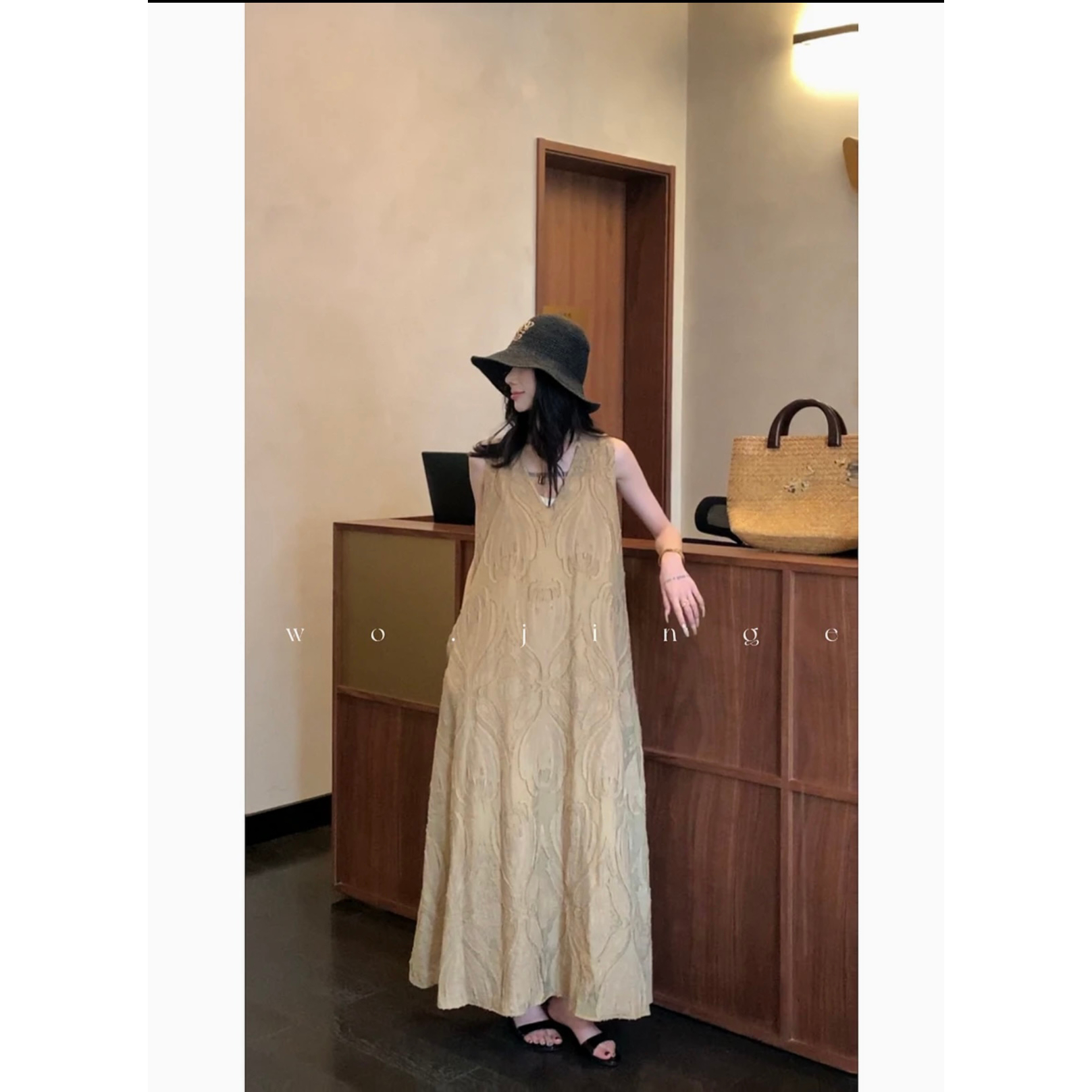 极简约静奢维纳斯目光收割机！高级感提花连衣裙