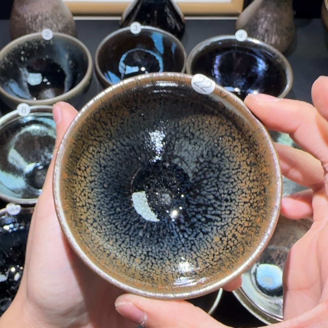 茶盏精品柴烧放漏放漏22