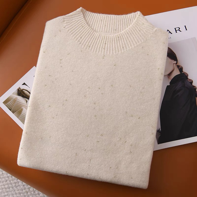 【段公子甄选】秋冬新款金豆半高领毛衣女装秋冬套头上衣601