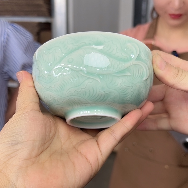 龙泉云间青瓷小米茶器