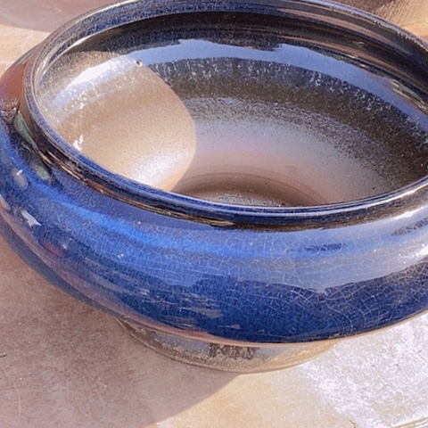 紫砂花盆口23高度14瑕疵