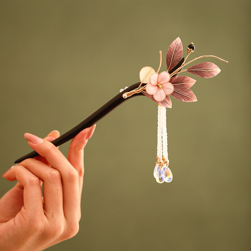 女森系复古风优雅风发簪国风发饰复古盘发簪发饰日常古典发簪手工