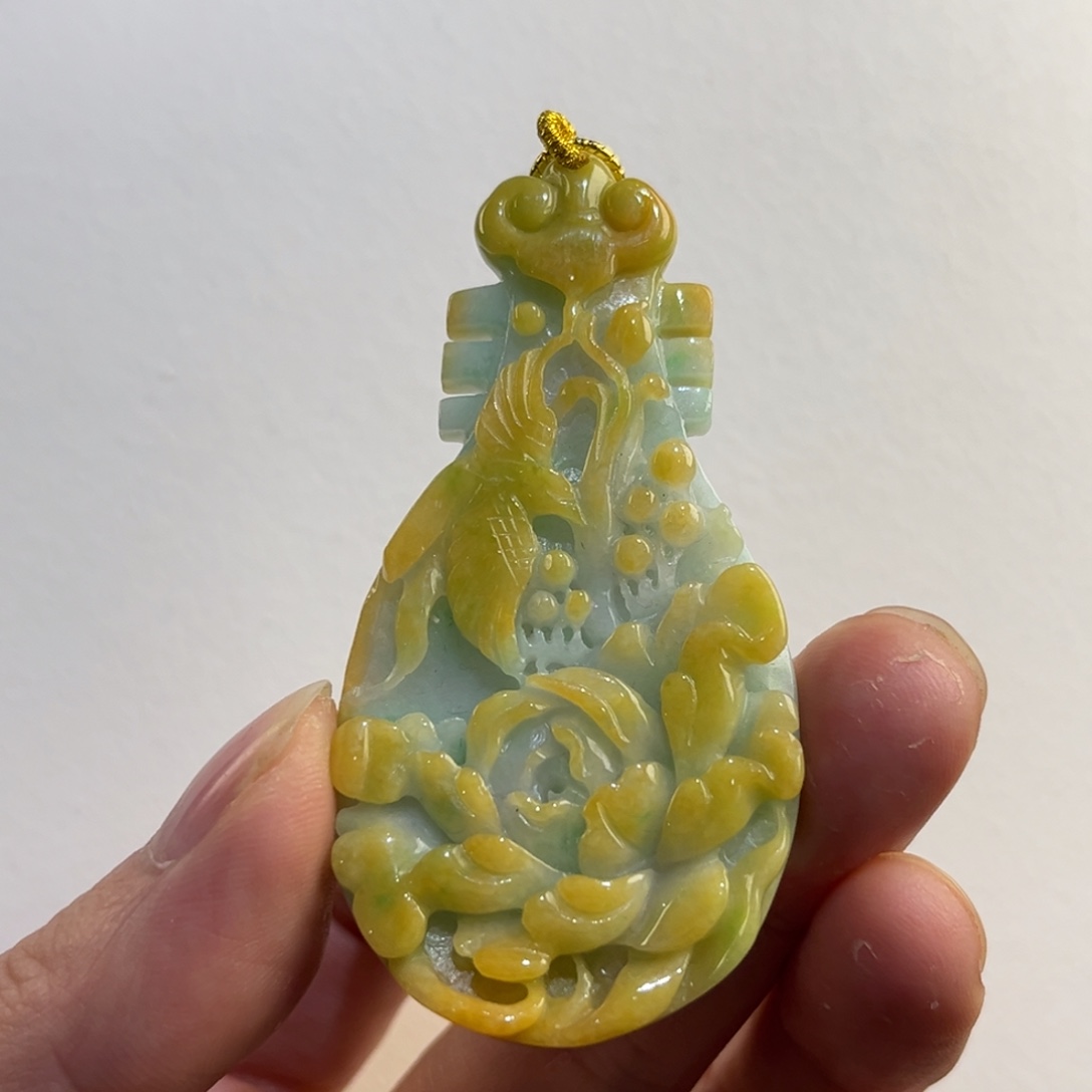 翡翠未镶嵌吊坠(赠链)代编织