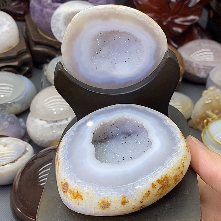 摆件紫晶未镶嵌聚宝盆