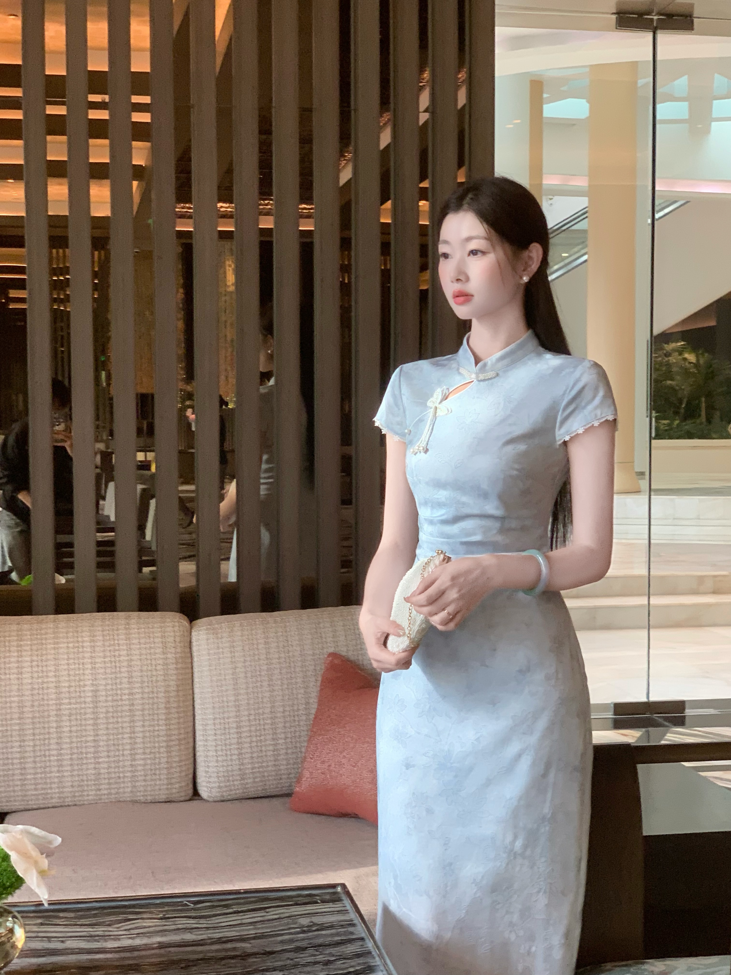 EIA一尧新中式国风【倾城佳人】气质千金蝴蝶流苏旗袍连衣裙清雅女