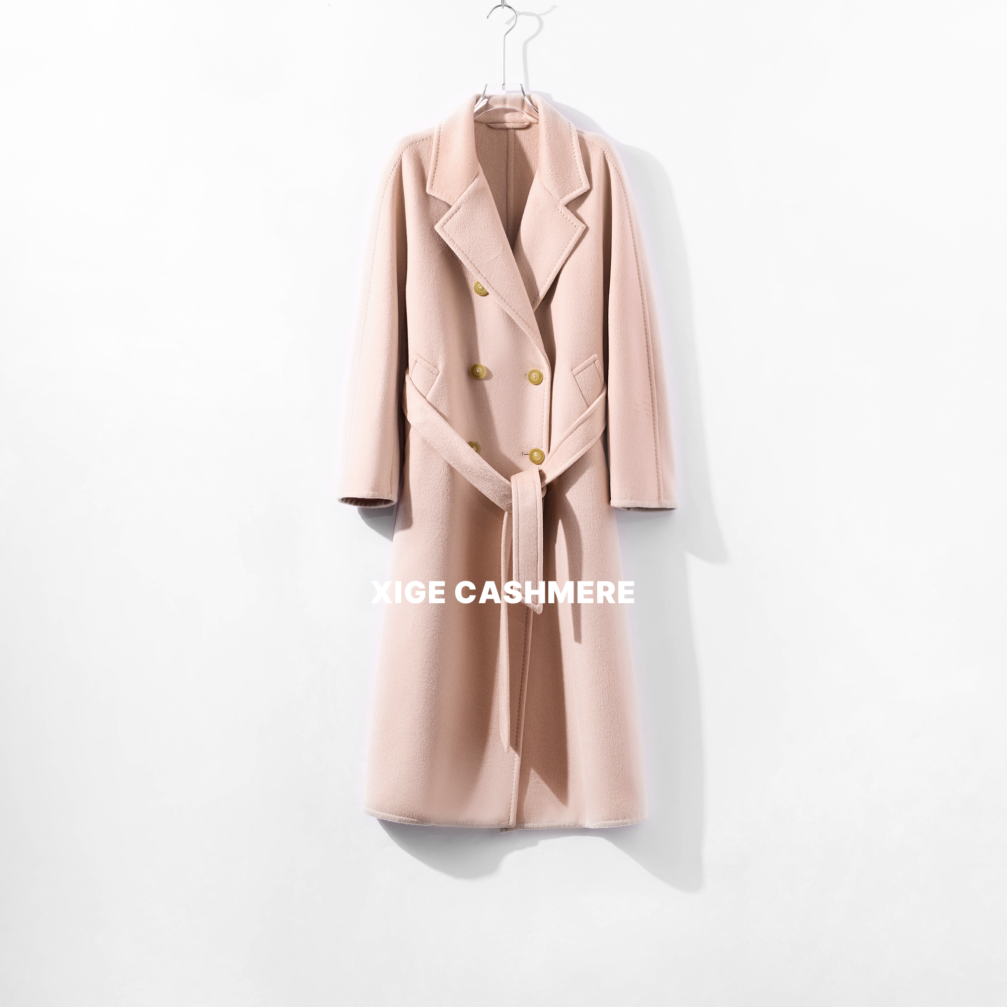 大师【803】喜歌 100山羊绒秋冬长款气质女士大衣 8101