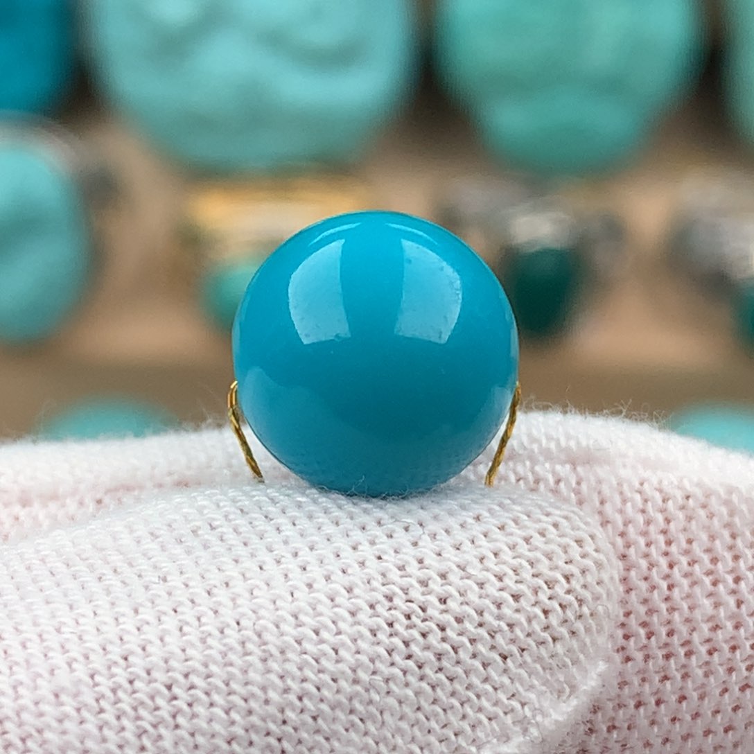 绿松石配饰未镶嵌圆珠卡11.2