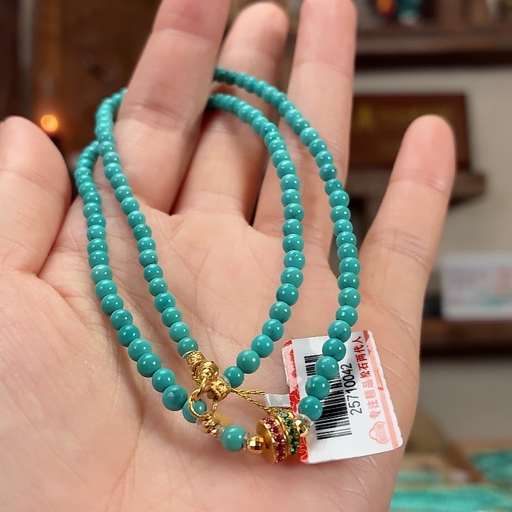 18K金镶嵌绿松石珠宝奇石