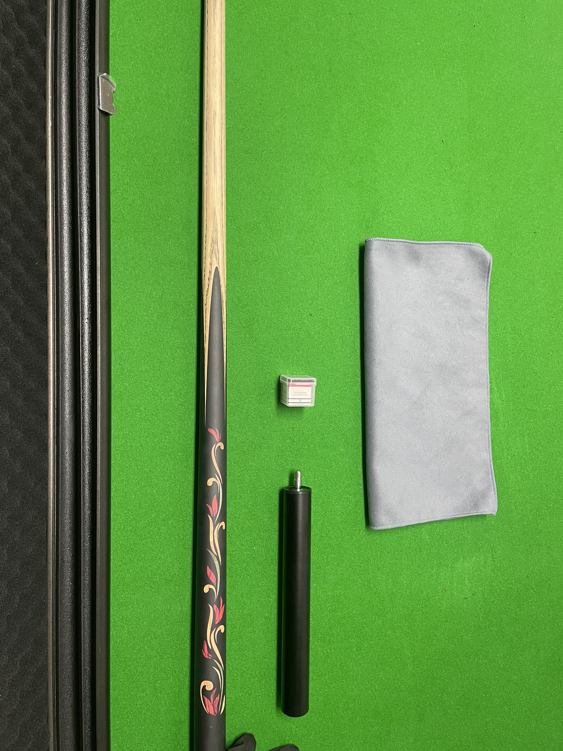 风华手工白蜡木球杆一比一复刻球杆中式黑八斯诺克小头通杆一体杆