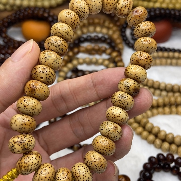 星月菩提手串天然陈子虎皮8-12老刀