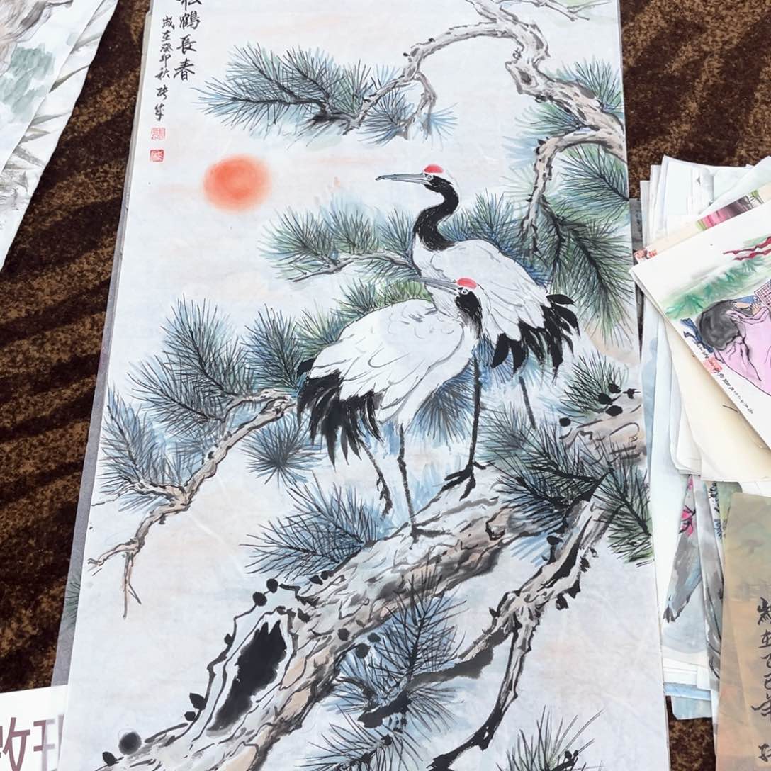 国画张成老师四尺绘画
