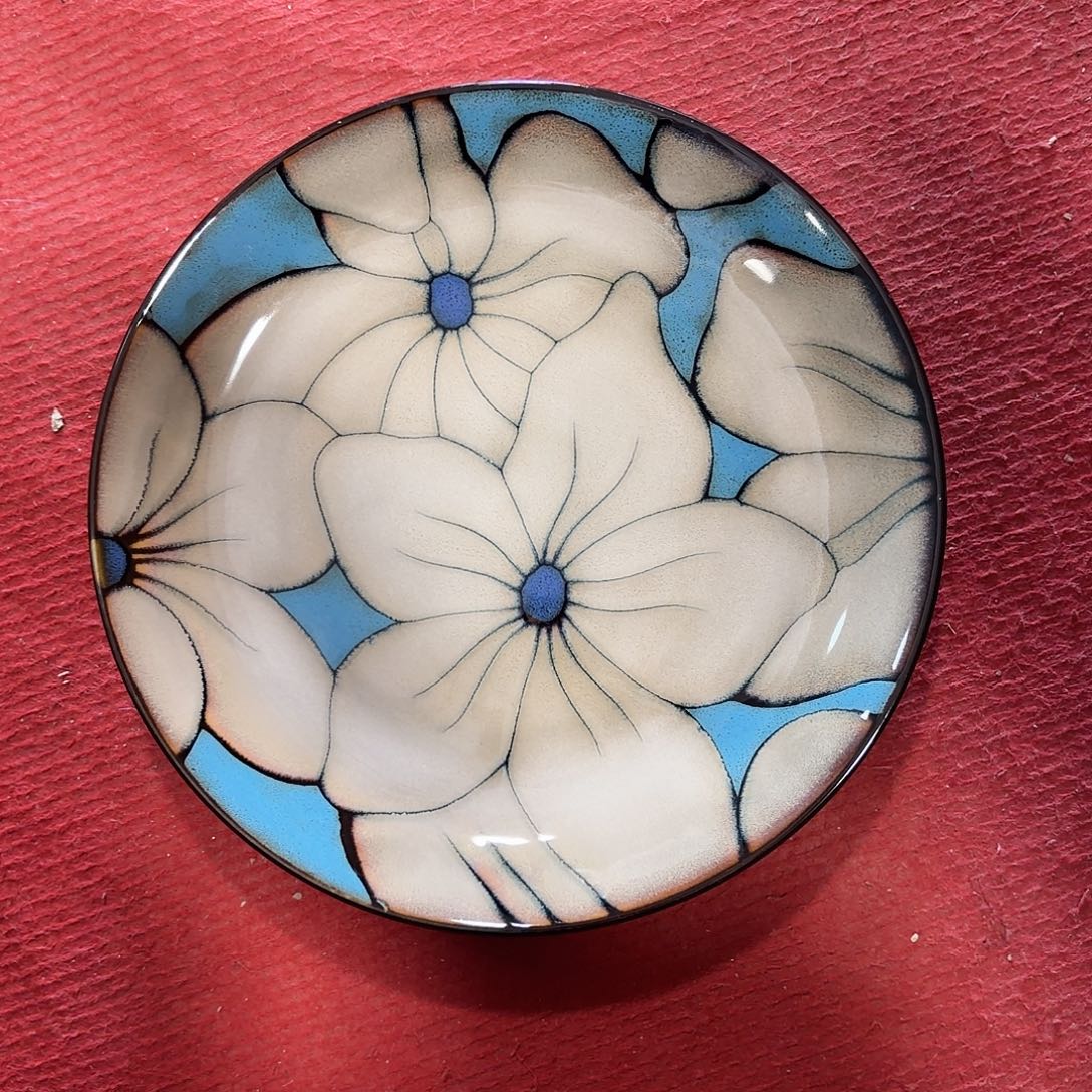 瓷片4只浅盘微瑕不退不换