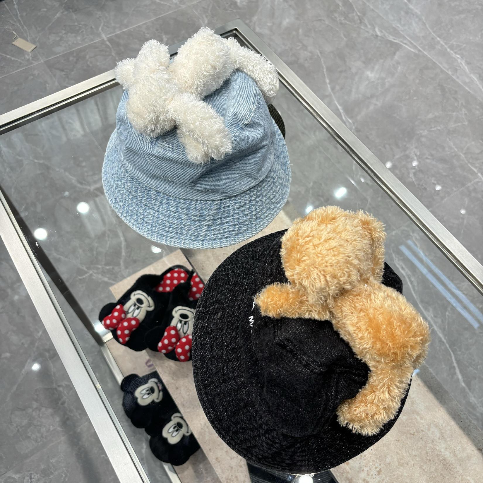 【YU·PP】小众设计师休闲百搭小熊趴趴渔夫帽（PS004）