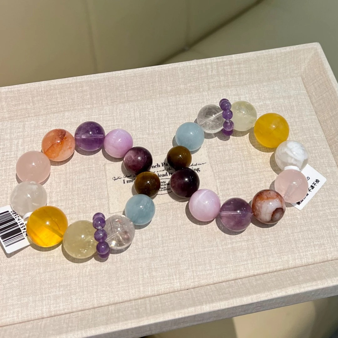 「拍3件86*3」4602  多宝 水晶手串多样性发其一