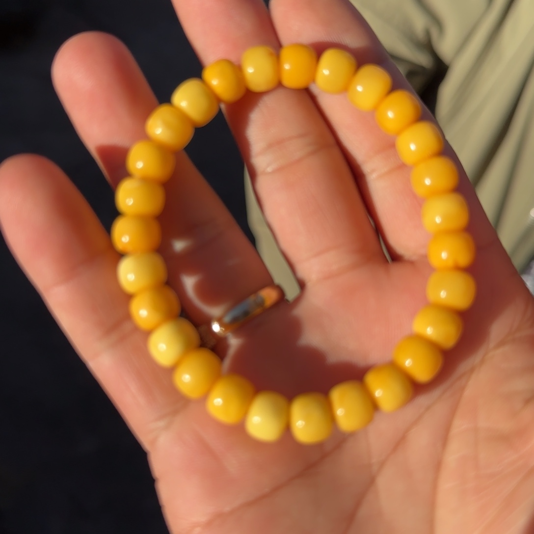 蜜蜡未镶嵌手链南卡推荐精选藏传