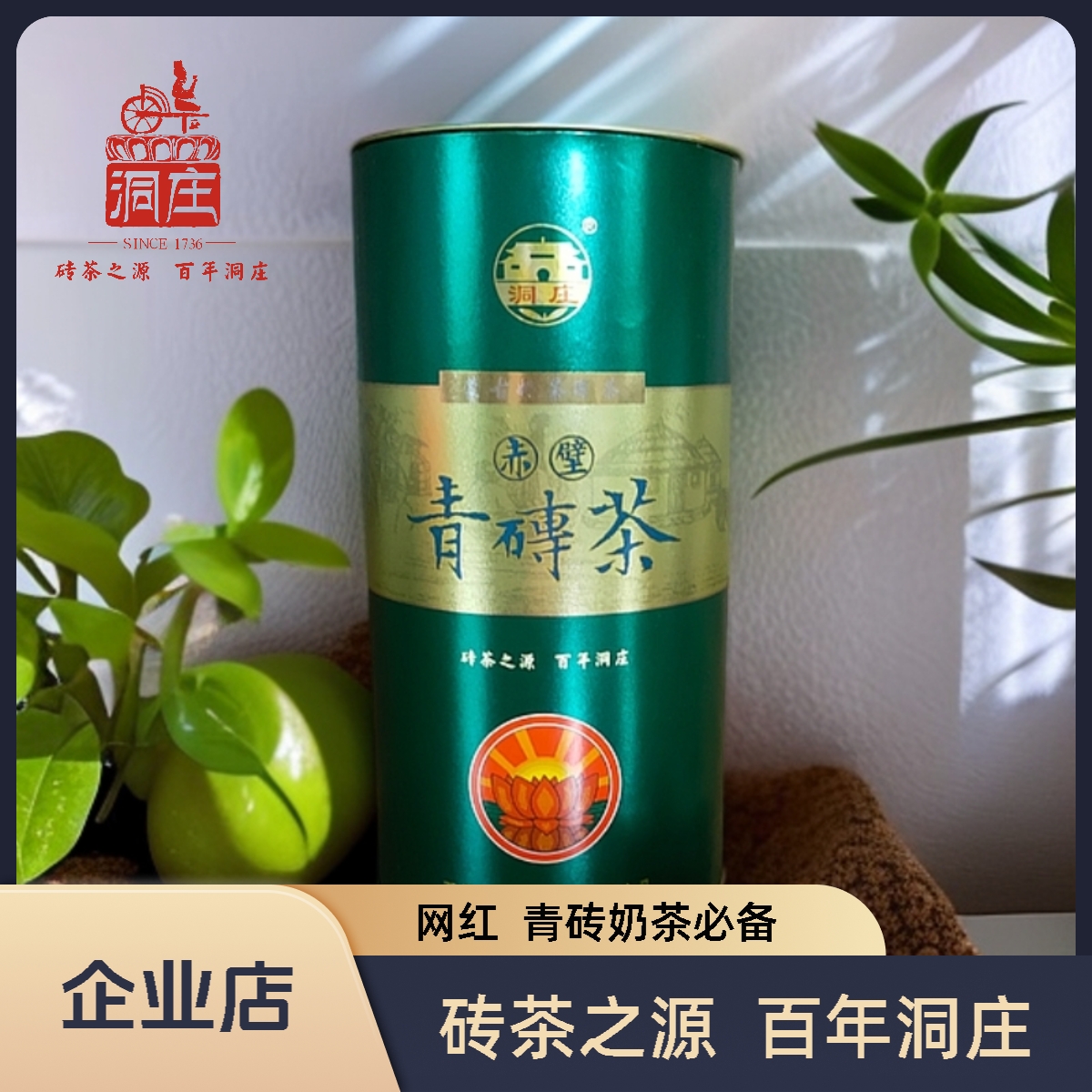 洞庄 颗粒青砖茶500g 湖北赤壁赵李桥老青茶黑茶