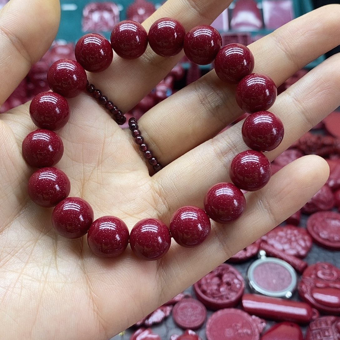 天然辰砂0000朱砂手链