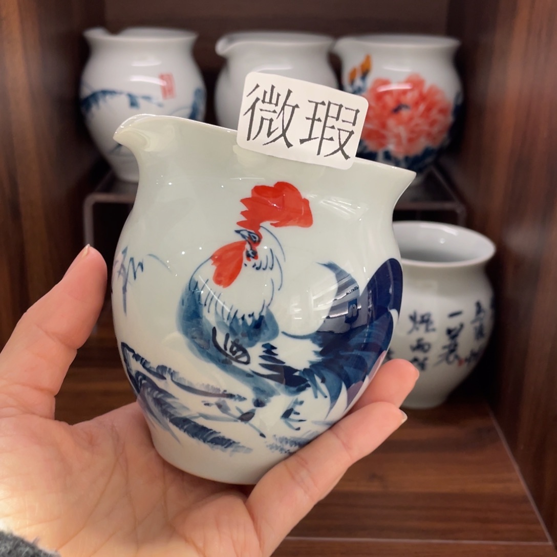 微瑕釉下彩纯手绘