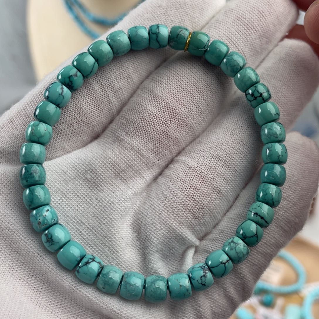 绿松石手链未镶嵌高瓷直切卡6