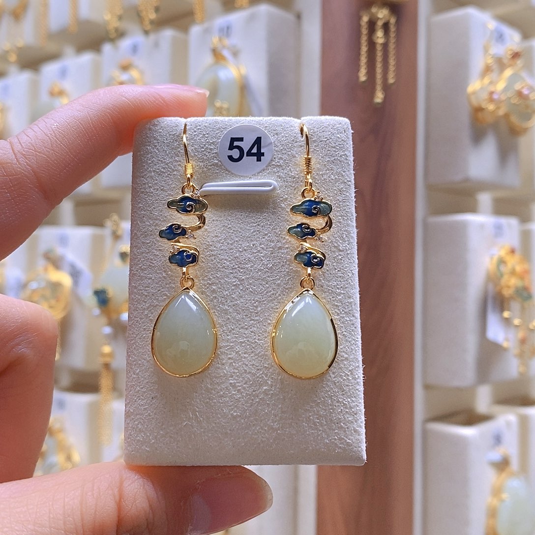 和田玉颈饰银S925镶嵌