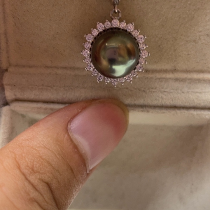 颈饰银S925镶嵌海水珍珠