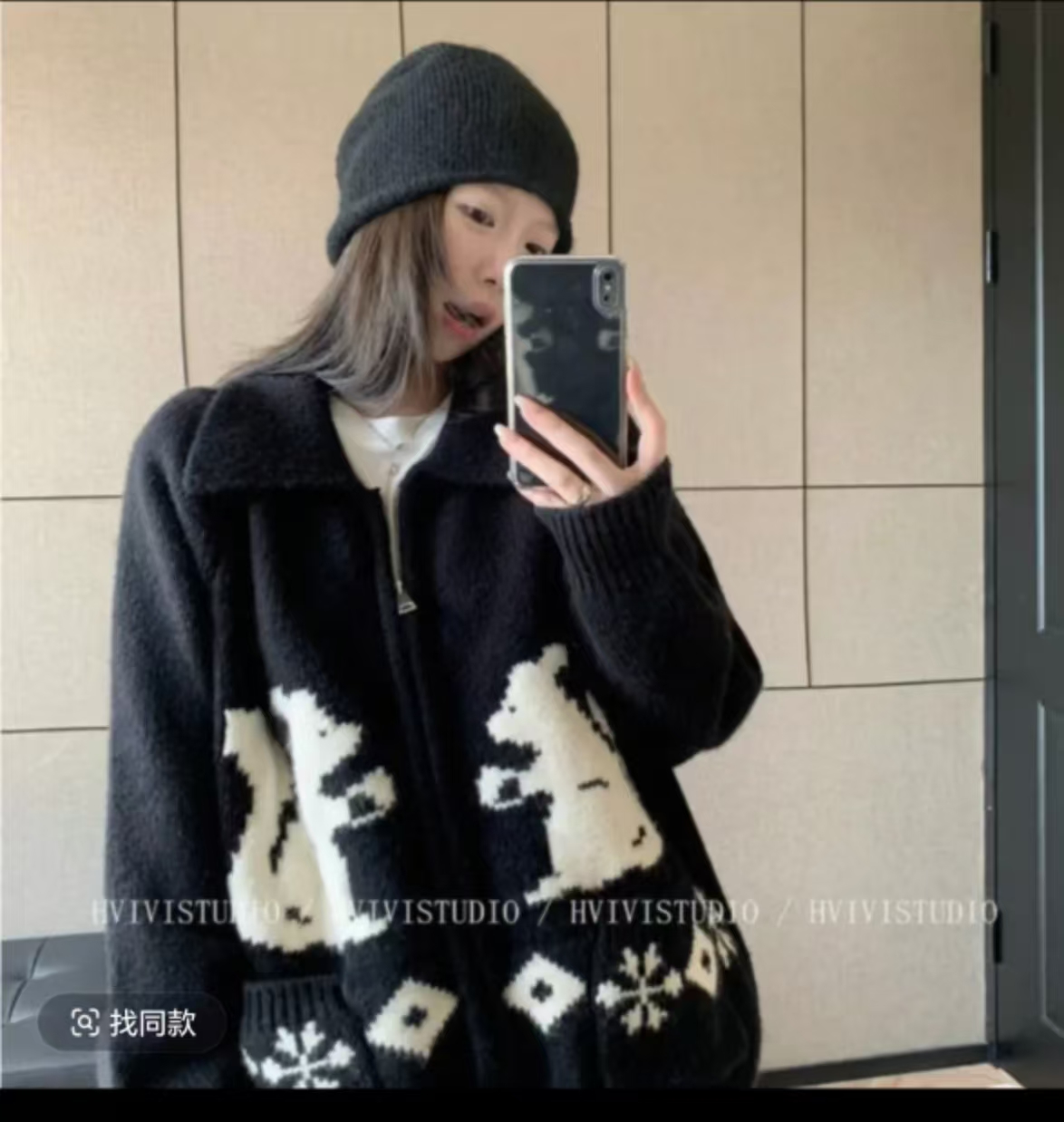 【首发➕运费险】韩系慵懒小松鼠提花毛衣外套韩系宽松针织开衫外套
