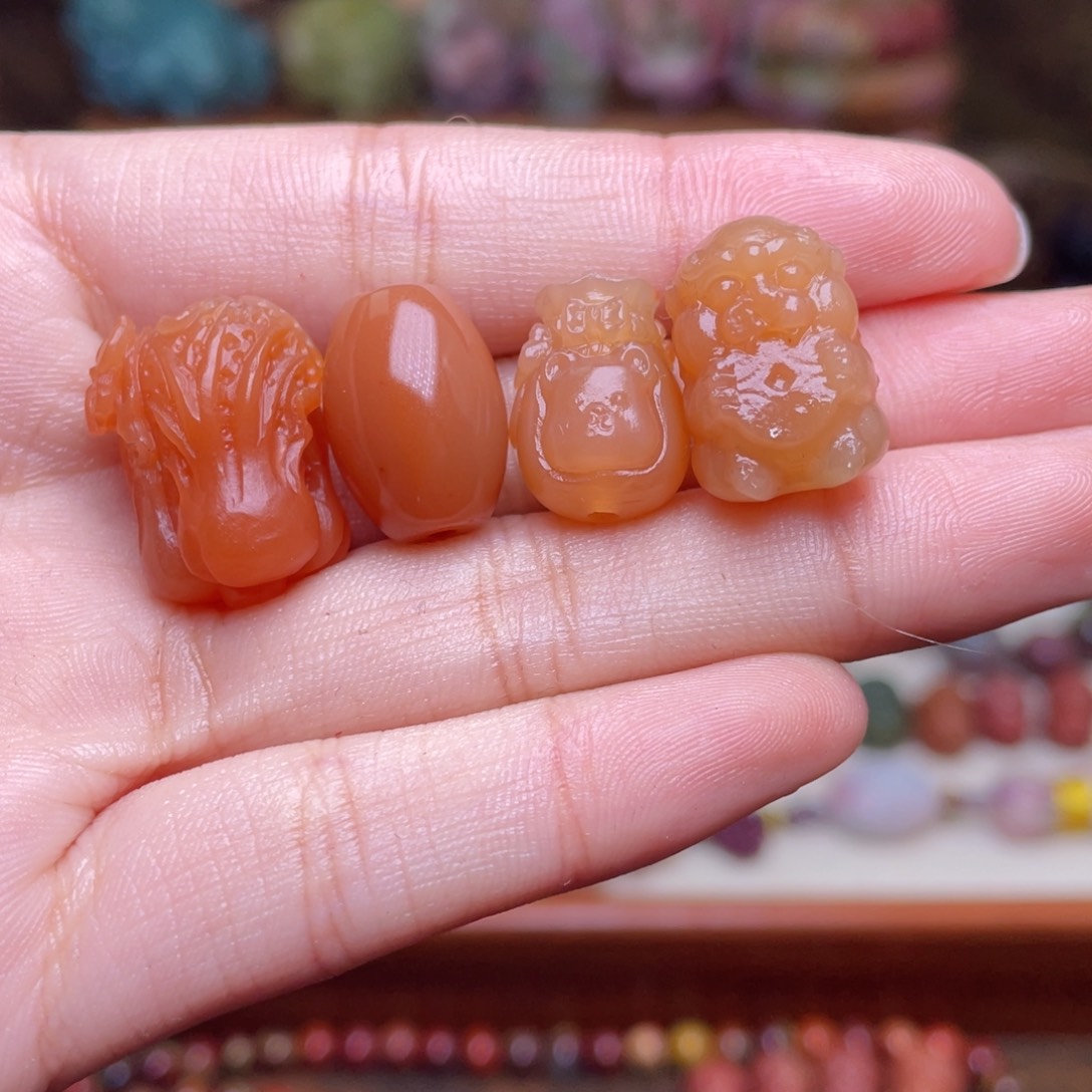 玛瑙/玉髓珠宝半成品未镶嵌盐源玛瑙小配件一手价108