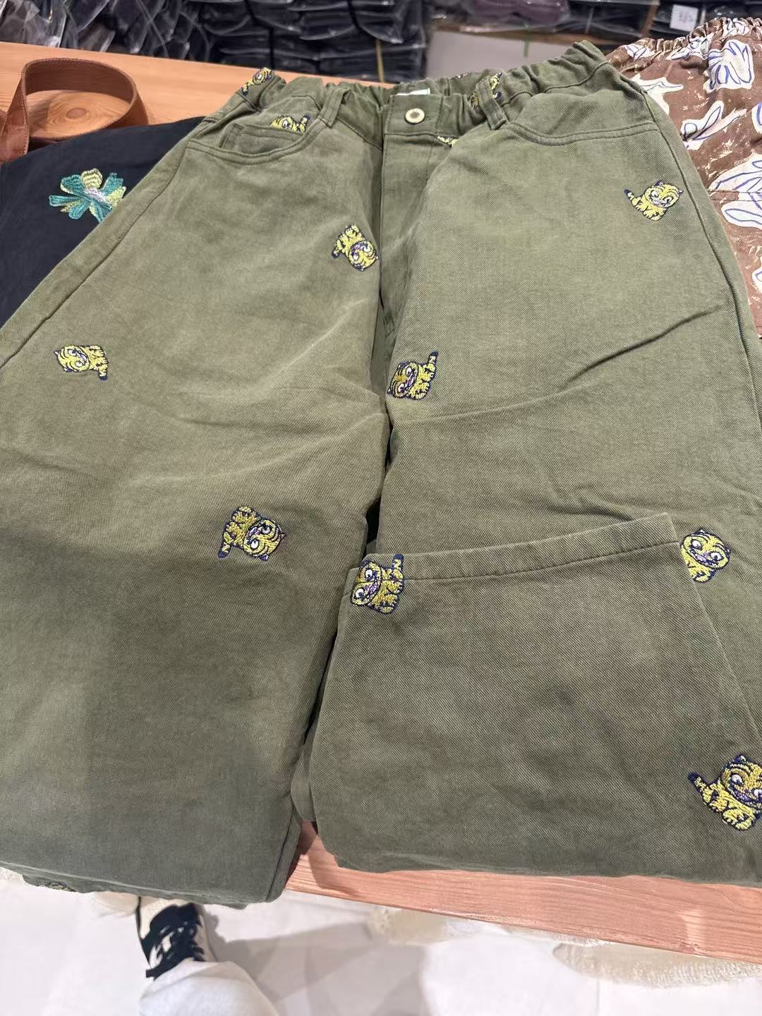 夏沐家-韩国正品-小猫刺绣裤子-7837不支持