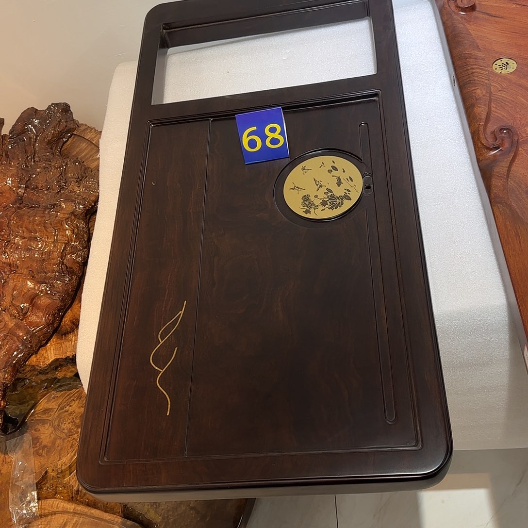 路***黑檀木实木茶盘90/45